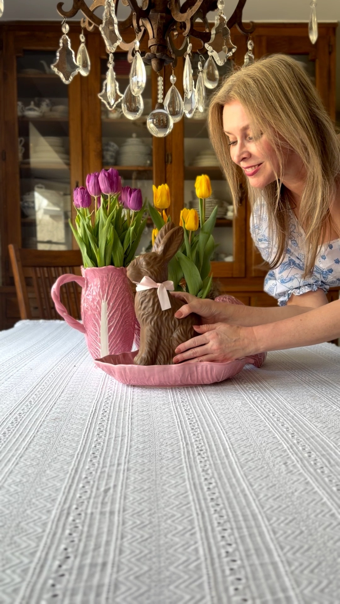 Antique Farmhouse Springtime At The Table