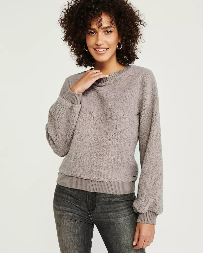 Sherpa Crewneck Sweatshirt | Abercrombie & Fitch US & UK