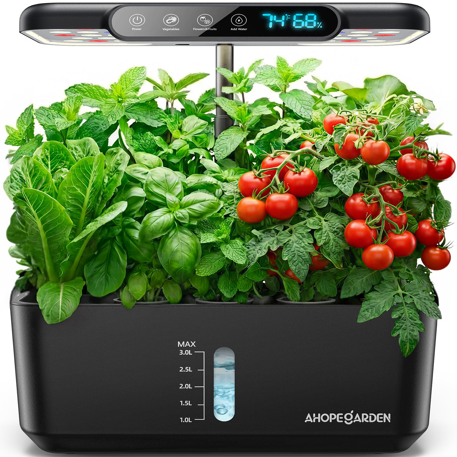 Ahopegarden Hydroponics Growing System Herb Garden: 10 Pods Indoor Garden Kit with LED Grow Light... | Amazon (US)