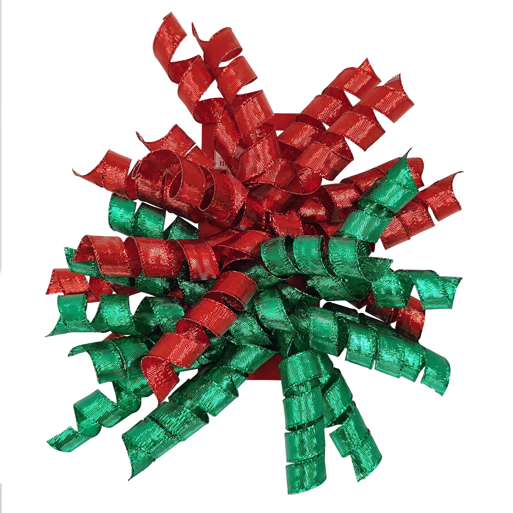 Metallic Red and Green Jumbo Christmas Curly Gift Ribbons, 2 Count, by Holiday Time | Walmart (US)
