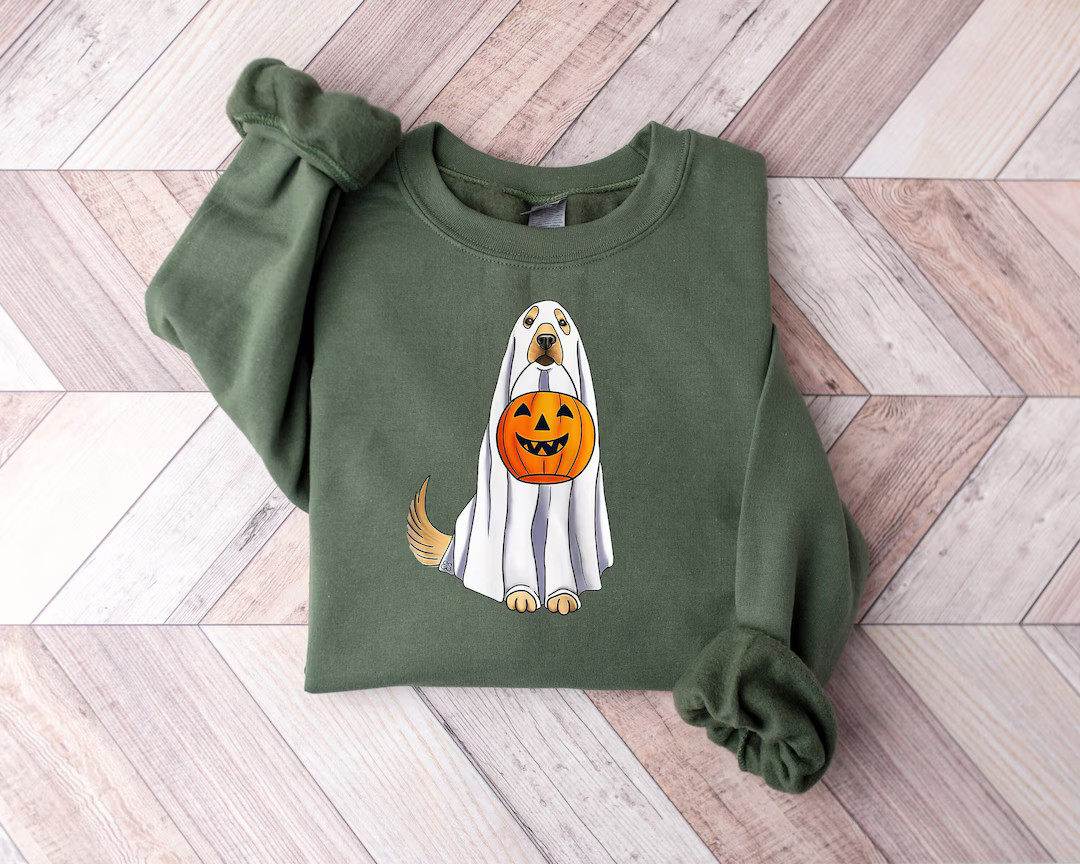 Halloween Dog Shirt Funny Halloween Shirt Golden Retriever - Etsy | Etsy (US)