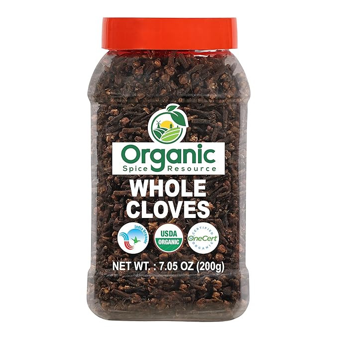 Organic Whole Cloves | 7.05 oz or 200g | USDA Organic Approved and Non-GMO | Vegan | All Natural ... | Amazon (US)