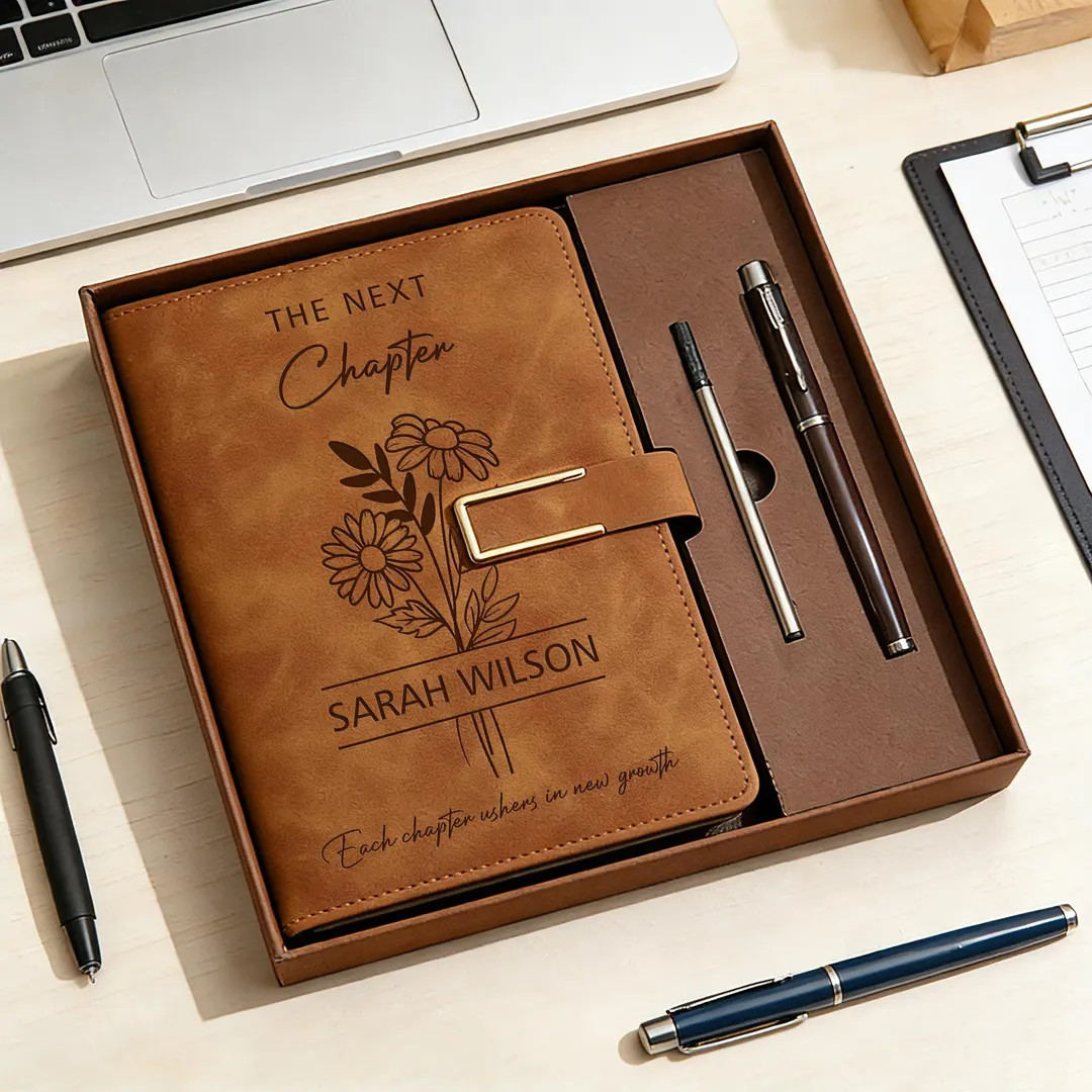 The Next Chapter Journal, Custom Engraved Leather Notebook Set With Pen, University Graduation Gi... | Etsy (Global)