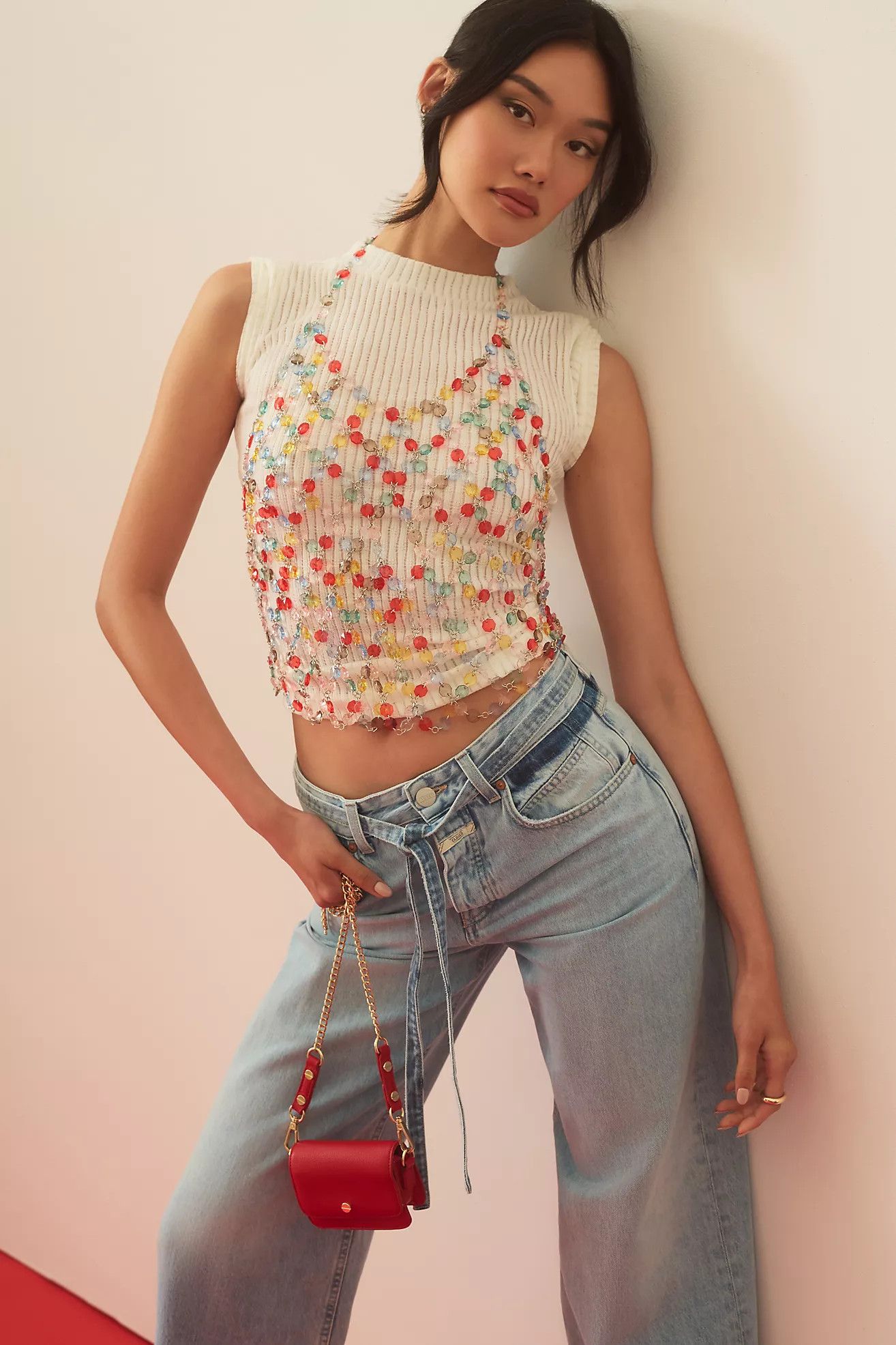 Multicolor Beaded Cami | Anthropologie (US)
