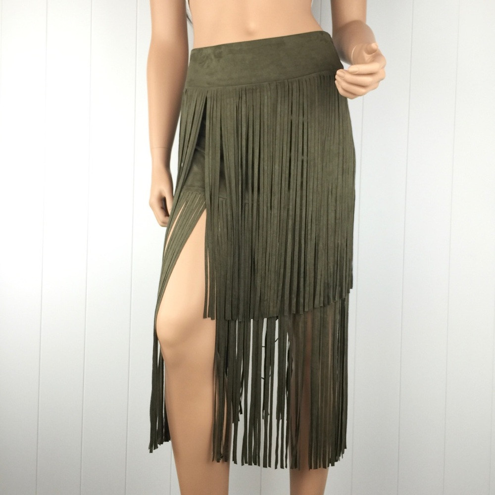 Hot & Delicious Fringe Skirt Size S | Poshmark