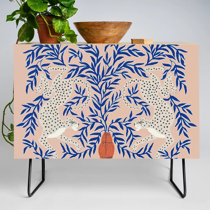 Leopard Vase Credenza | Society6