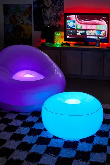 Light-Up LED Inflatable Ottoman | Urban Outfitters (US and RoW)