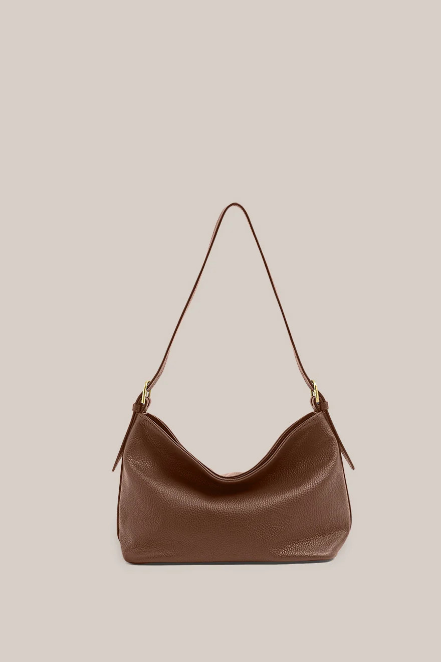 Eden Mocha Leather Shoulder Bag – VESTIRSI | VESTIRSI