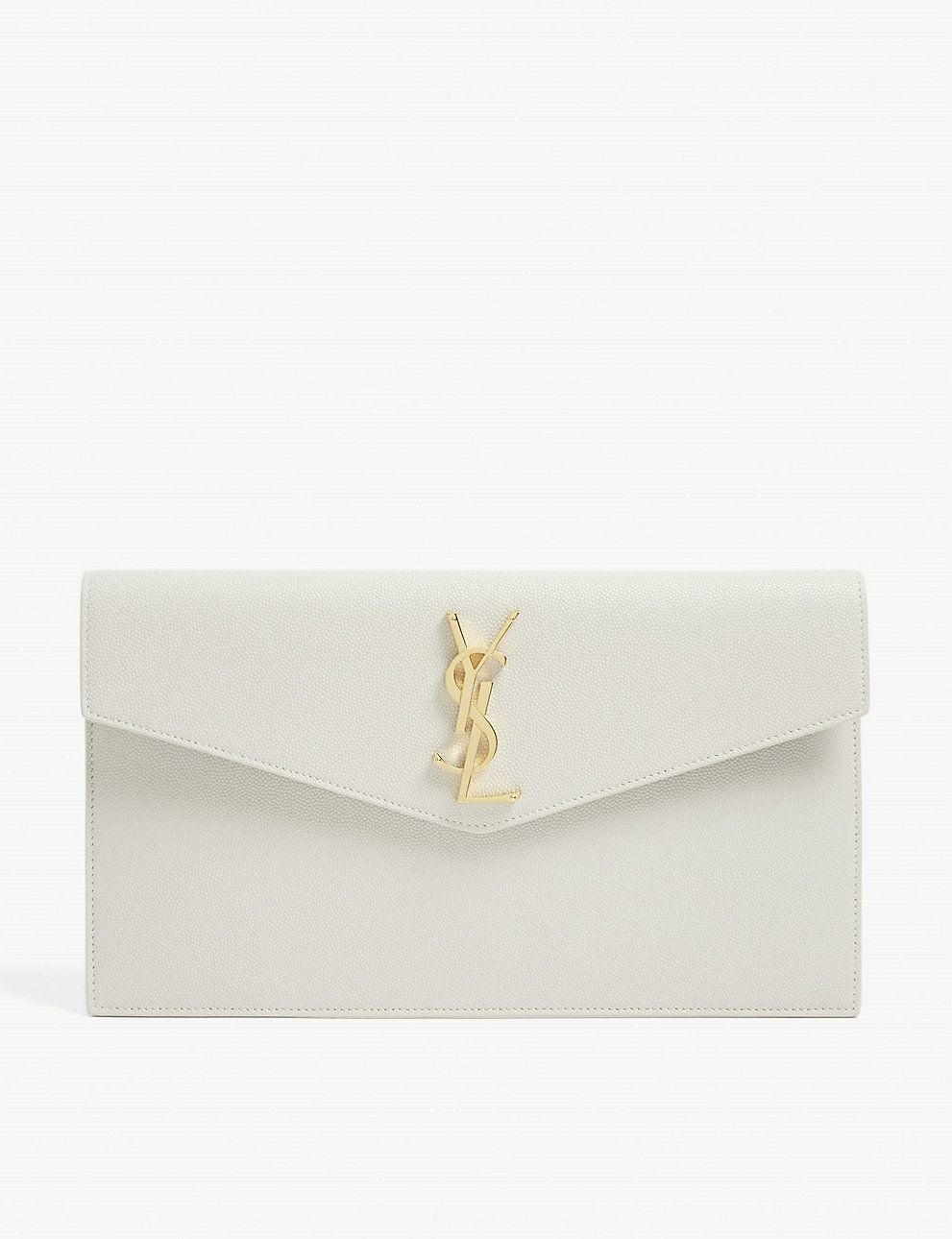 Uptown grained leather envelope pouch | Selfridges
