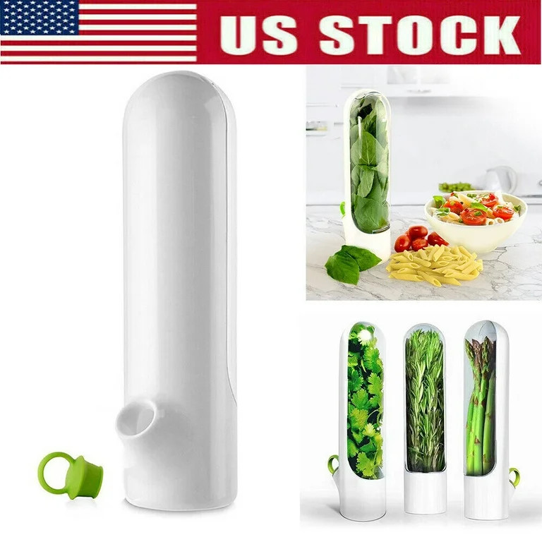 JLLOM Fresh Herb Keeper Container Clear Window Spice Fridge Preserver Storage Best US | Walmart (US)