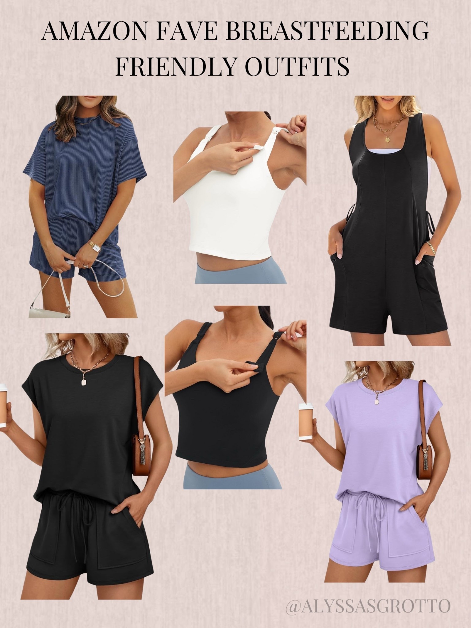 Nursing friendly outfits from Amazon. Multiple color options

#LTKBump #LTKBaby #LTKSaleAlert