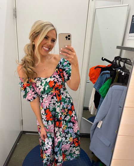 This floral dress is 25% off at checkout. It can be worn on or off the shoulders and I love that you can dress it down with white sneakers or up with some heels!

#LTKstyletip #LTKfindsunder50 #LTKSpringSale