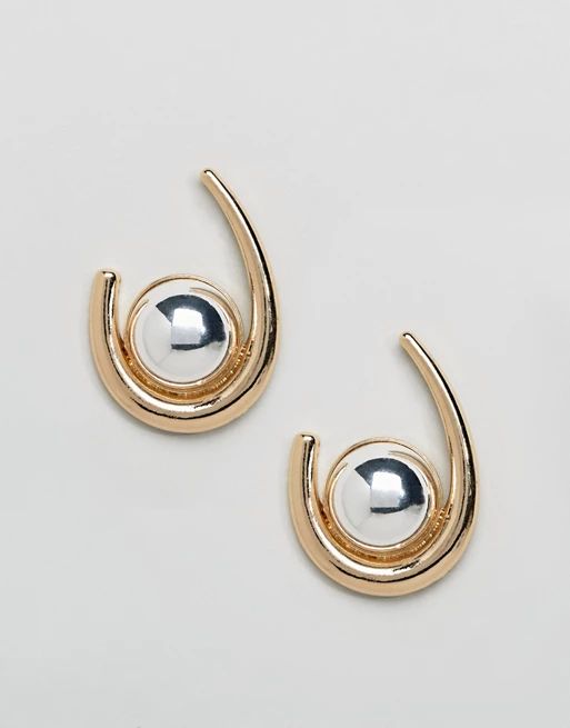 ASOS Statement Ball Hoop Earrings | ASOS US