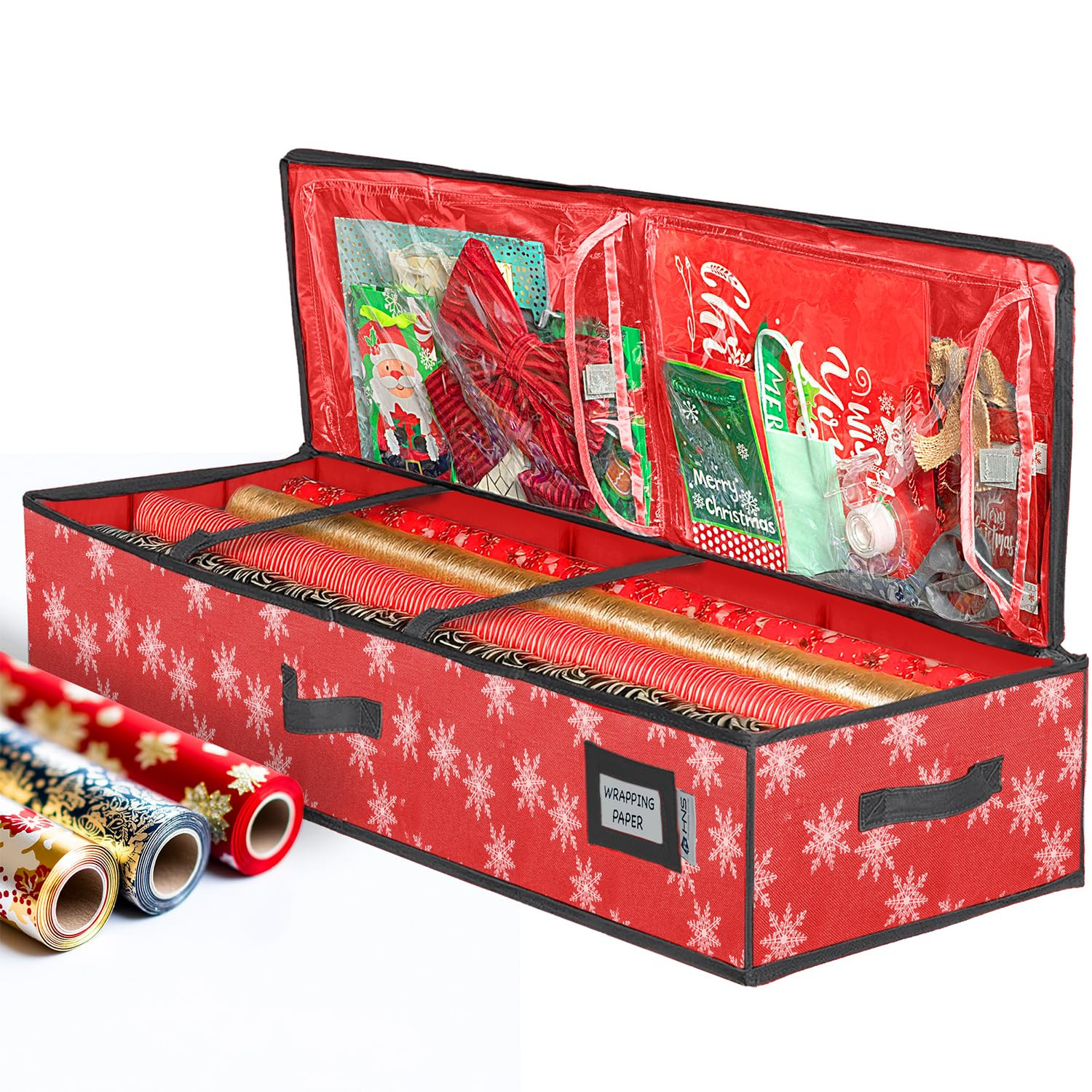 HOLDN' STORAGE Premium Wrapping Paper Storage Container - Durable 600D Tear-Proof, Fits 27 Rolls ... | Amazon (US)