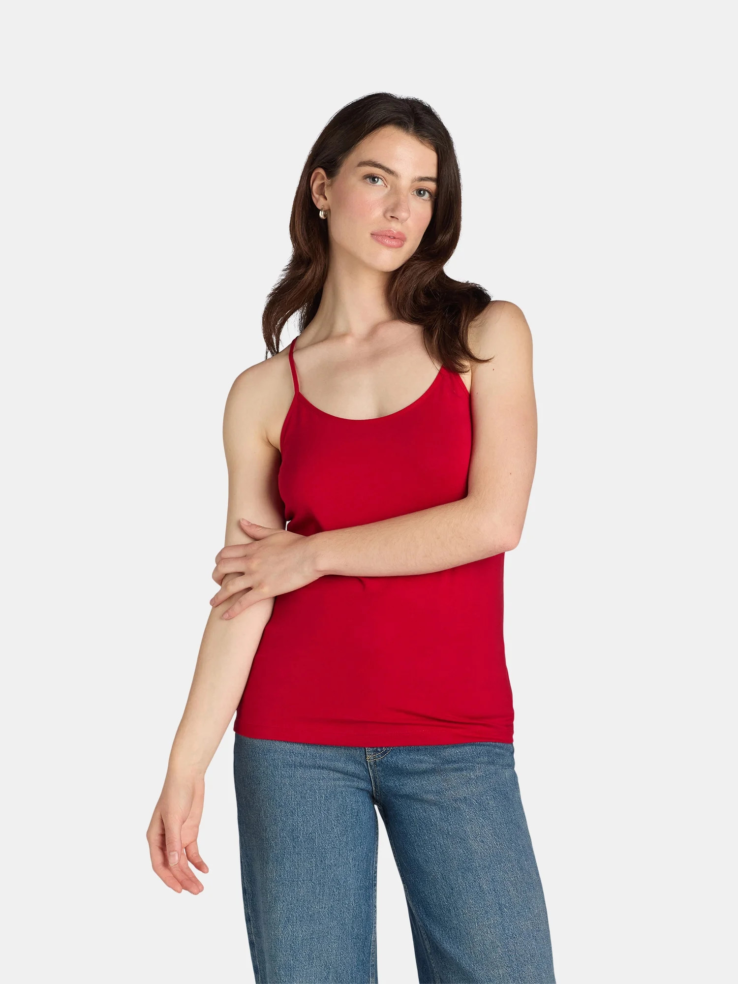 Time and Tru Women's Cami with Adjustable Straps, Sizes XS-XXXL | Walmart (US)