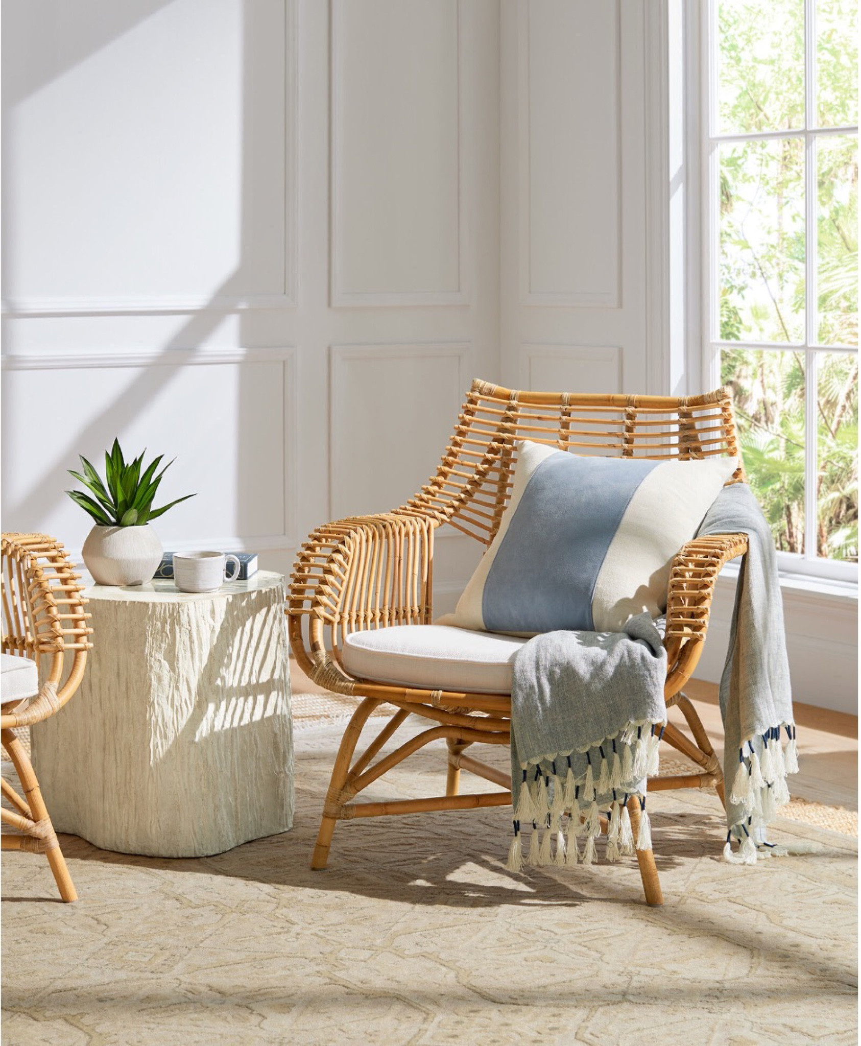 Accent chair sale!  The Serena & Lily Venice Rattan Chair is $100 off today + free shipping, beautiful coastal chair, perfect for living room, bedroom, side table, rug

#LTKhome #LTKstyletip #LTKsalealert