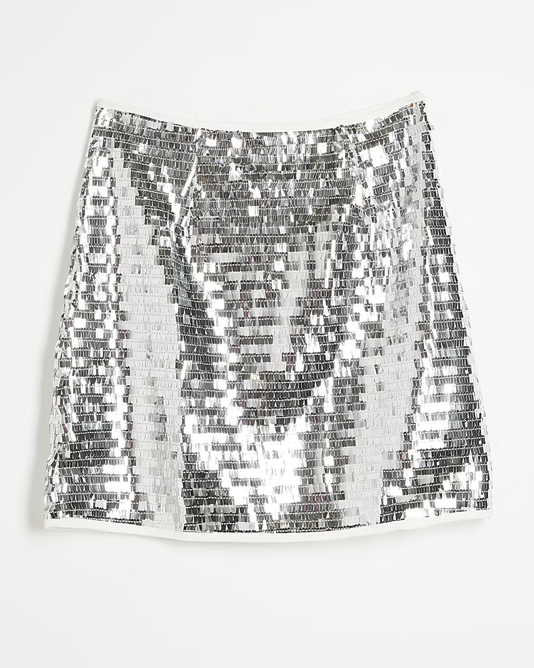 Silver Sequin Mini Skirt | River Island UK & IE