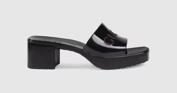 Gucci Women's rubber slide sandal | Gucci (UK)