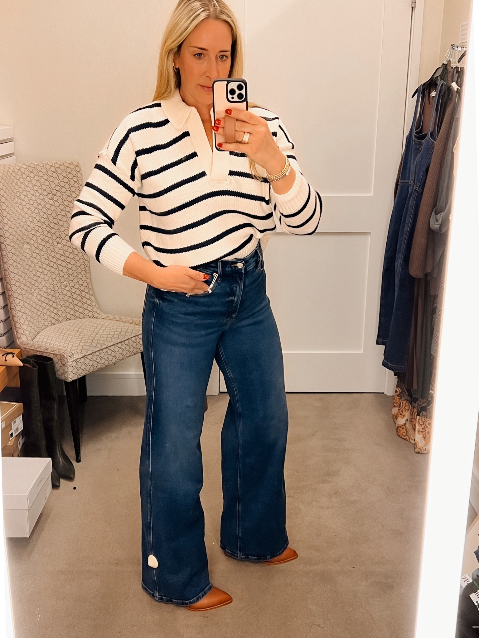 NSale 
Nordstrom Anniversary Sale
Made well Stripe sweater - sized down to a small. Very soft. Cotton. 

Good American wide leg jeans 

Fall trends
Jeans
Wide leg


#LTKxNSale #LTKSummerSales #LTKFindsUnder100