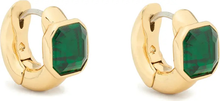 Kate Spade New York asscher huggie hoop earrings | Nordstrom | Nordstrom