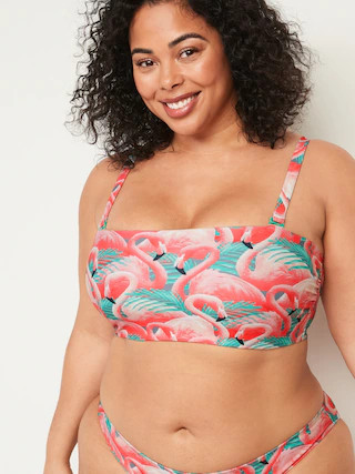 Printed Bandeau Swim Top for Women | Old Navy (US)