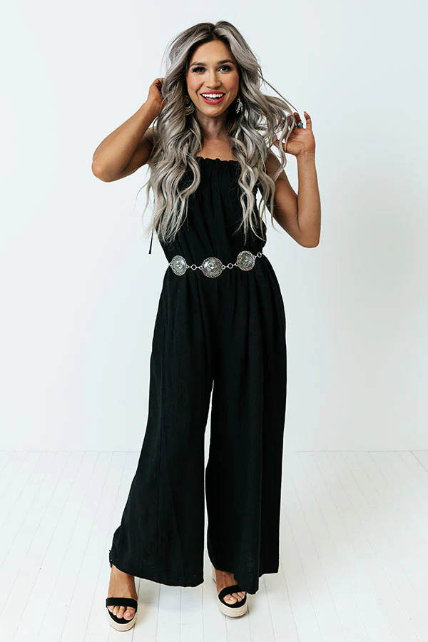 Saturday Strolling Jumpsuit In Black | Impressions Online Boutique