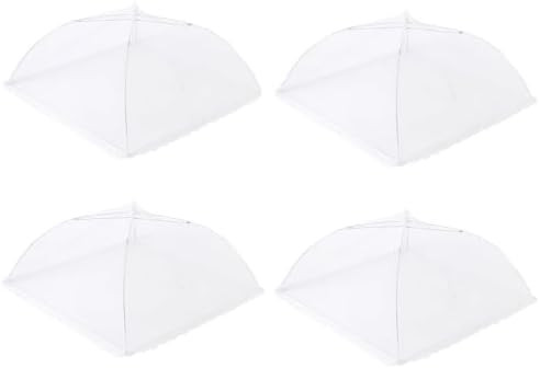 Food Dust Cover, 4 Pcs Mesh Cloth 15 Inch x 15 Inch x 8.5 Inch Foldable Bowel Cover for Dust Proo... | Amazon (US)