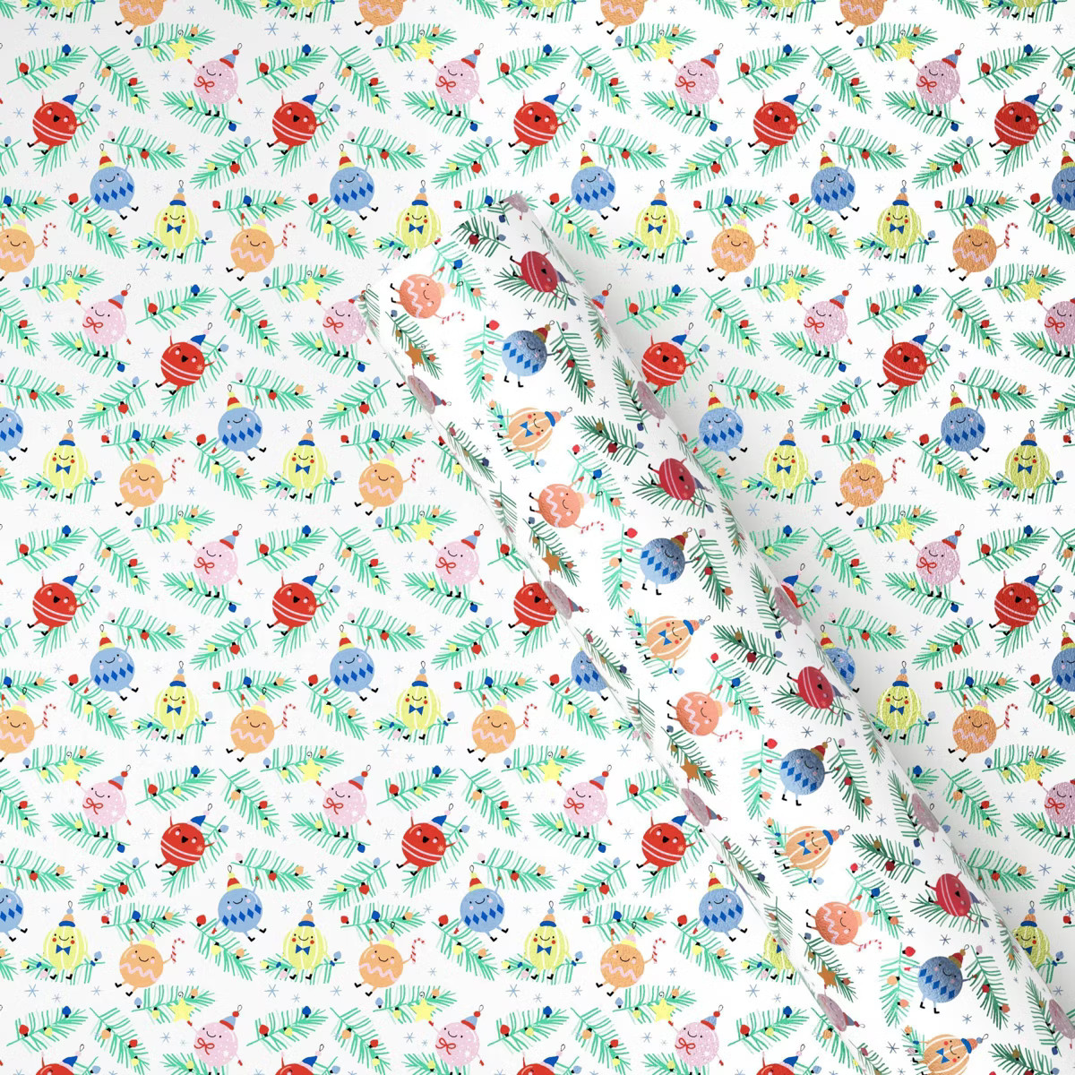 25 sq ft Ornaments Christmas Gift Wrap White - Wondershop™ | Target