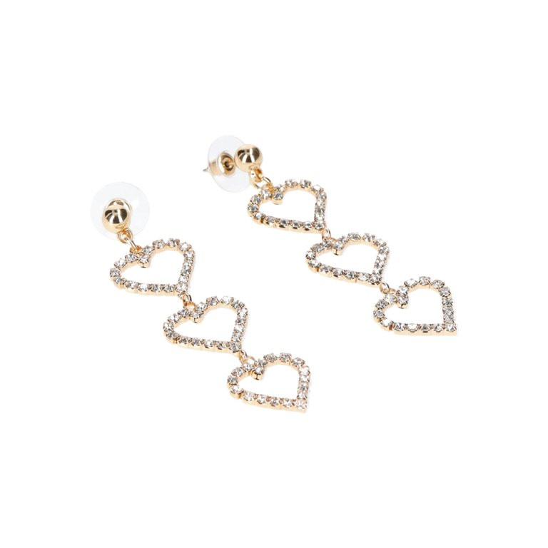 No Boundaries Metal Heart Drop Earrings, Women's | Walmart (US)