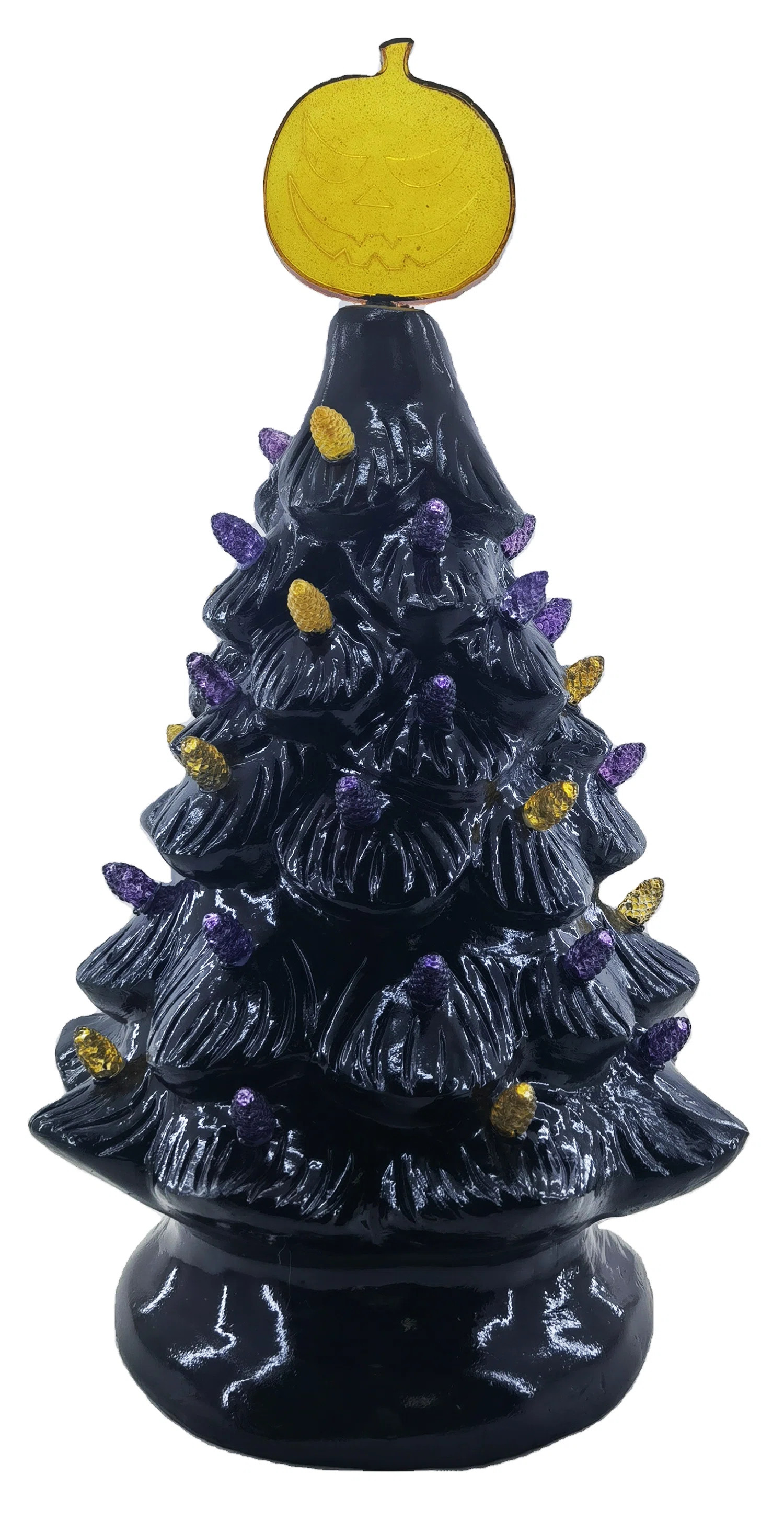 Retro Tree with Vintage Bulbs and Pumpkin Topper | Wayfair North America