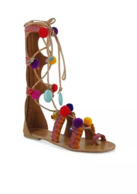 Mia Women's Renata Pom Pom Gladiator Sandals - | Belk