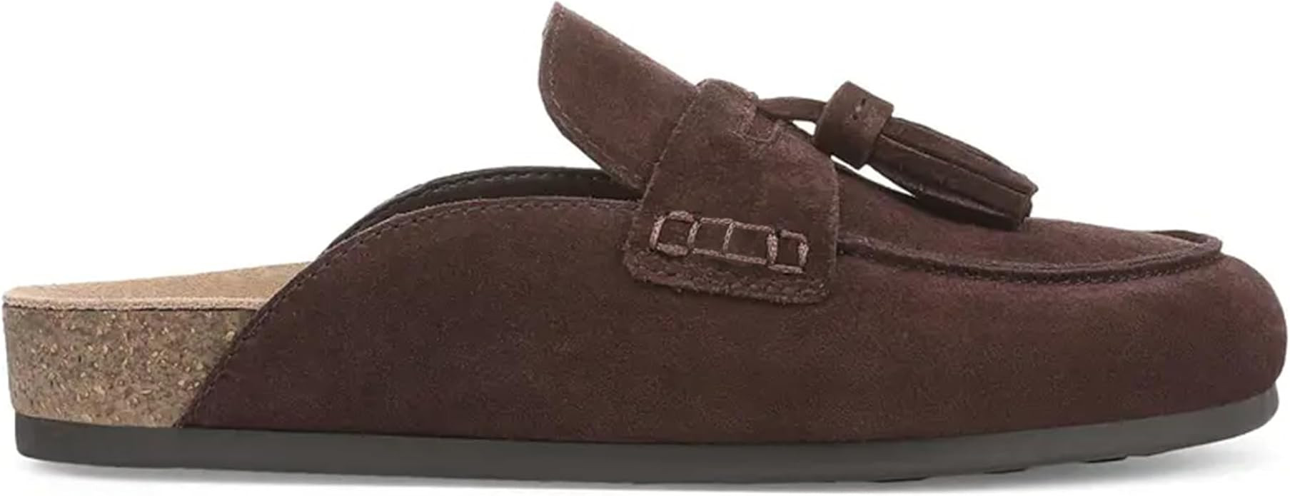 Faux Suede Mules for Women Tassel Flat Loafers Comfort Clog Mules Slip on Round Toe Casual Boat S... | Amazon (US)