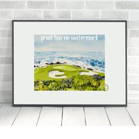 Pebble Beach, Golf Watercolor, Seventh Hole Par 3, California Coast Print | Etsy (US)