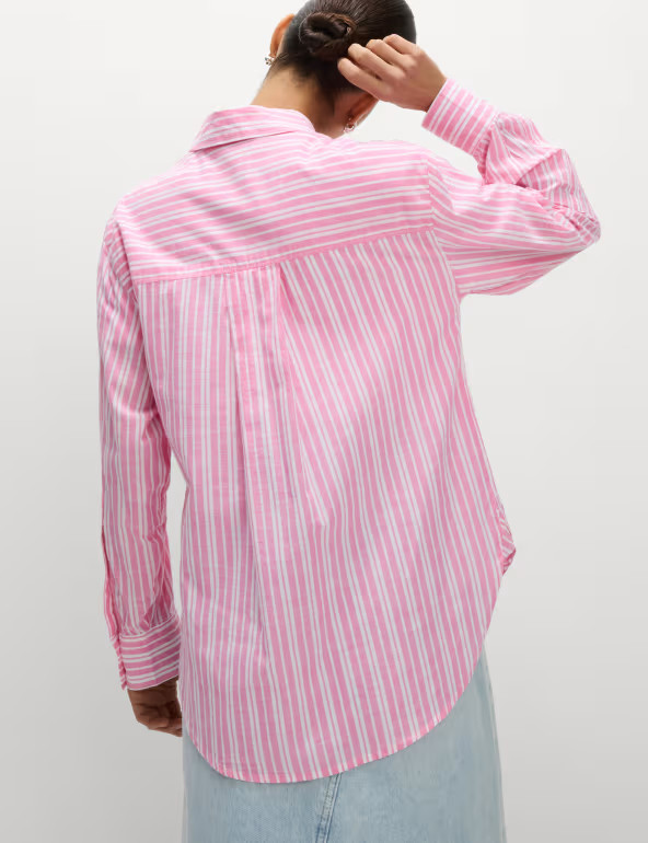 Pure Cotton Striped Collared Shirt | Marks & Spencer (UK)