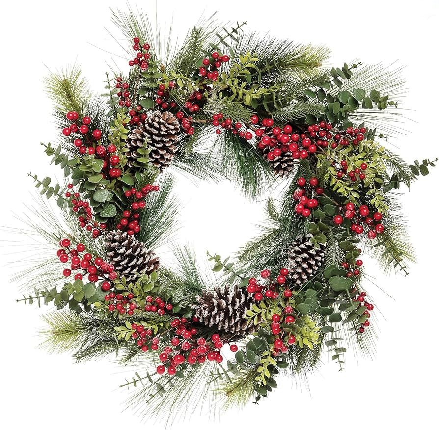 C&F Home Opulent Berry Pinecone Wreath Green | Amazon (US)