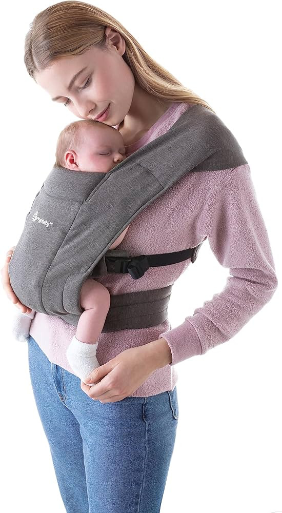Ergobaby Embrace Cozy Newborn Baby Wrap Carrier (7-25 Pounds), Ponte Knit, Heather Grey | Amazon (US)