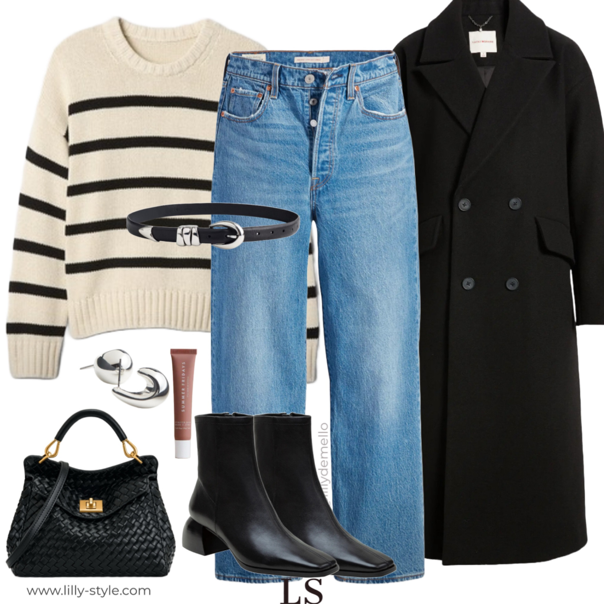 The striped sweater is giving me a glimpses of hope that spring is near, somewhat.   These booties have been a favorite for a couple of years now.  Same with Levi’s jeans - so flattering!! 