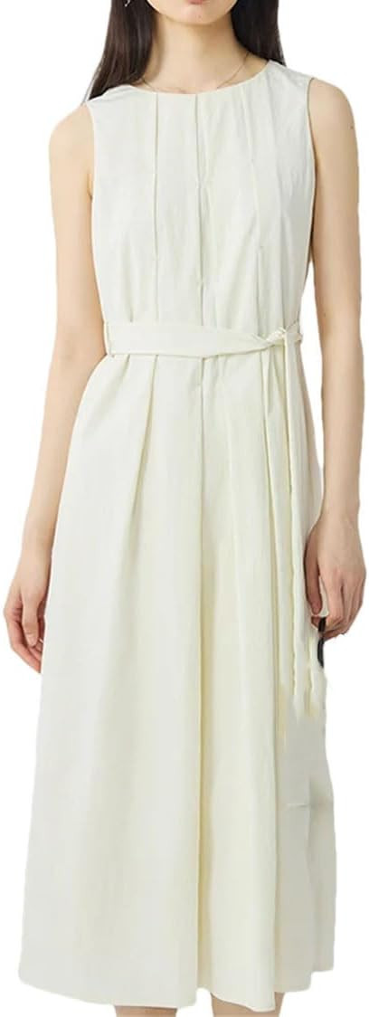 Women's Casual Commuting Long Dress Classic Sleeveless Vest Dress | Amazon (US)