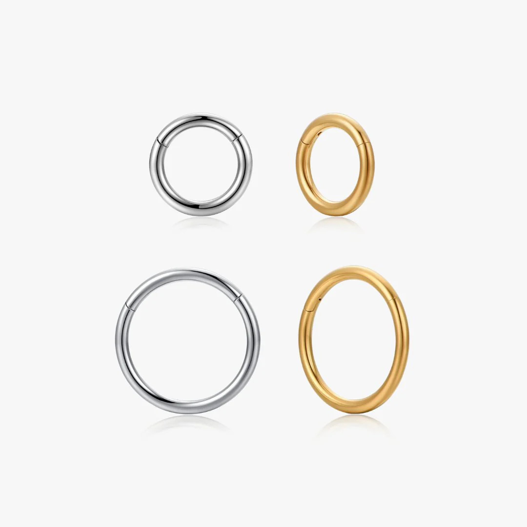 Titanium Clicker Hoops | Flaire & Co.