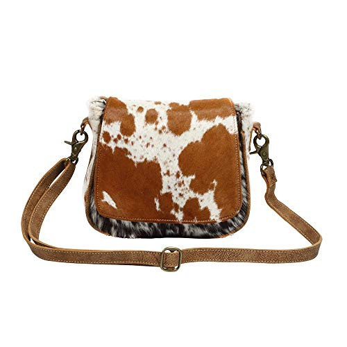 Myra Bag Flap Over Cowhide & Leather Small Crossbody Bag S-1215 | Amazon (US)