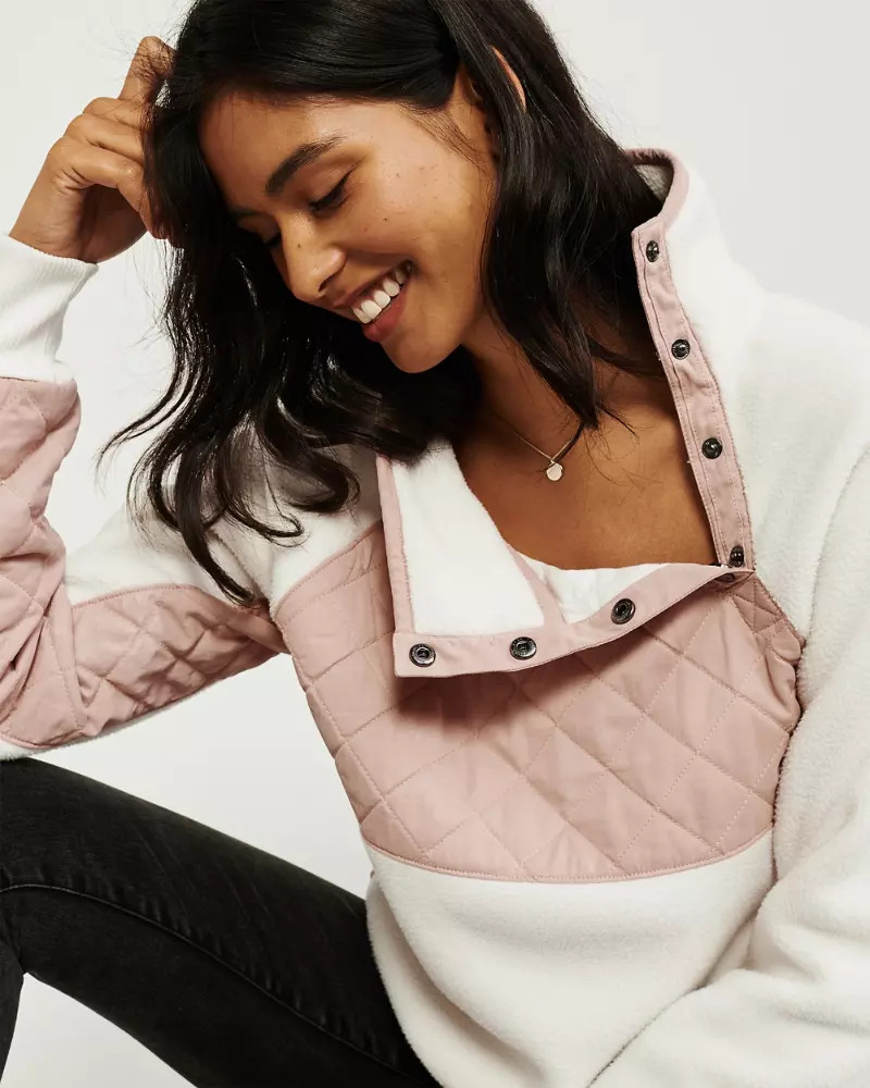 Asymmetrical Snap-Up Fleece | Abercrombie & Fitch US & UK