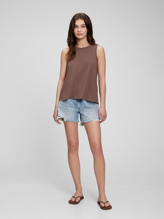 100% Organic Cotton Vintage Tulip Back Shell Tank Top | Gap (US)
