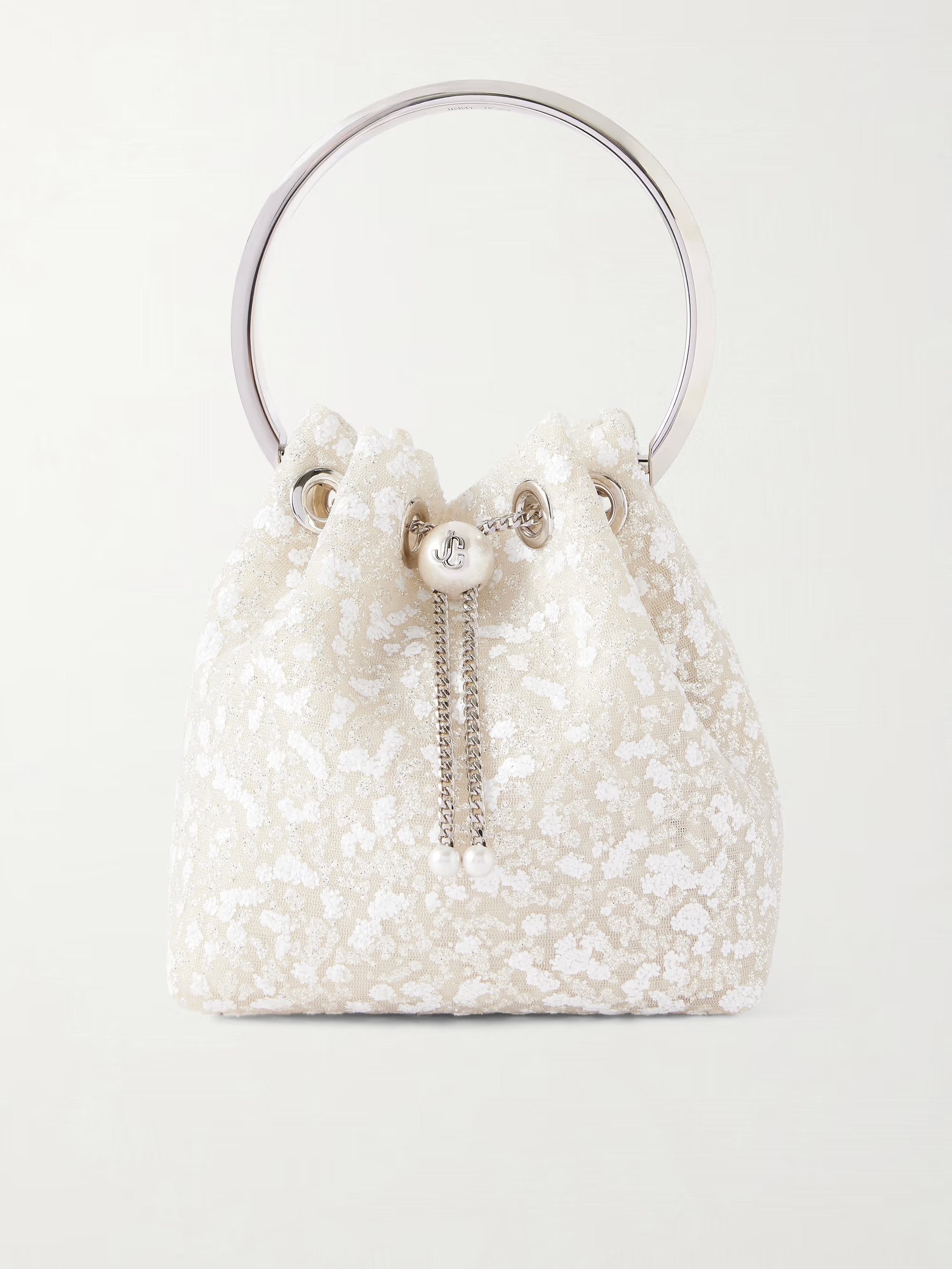 Bon Bon faux pearl-embellished tulle bucket bag | NET-A-PORTER (US)