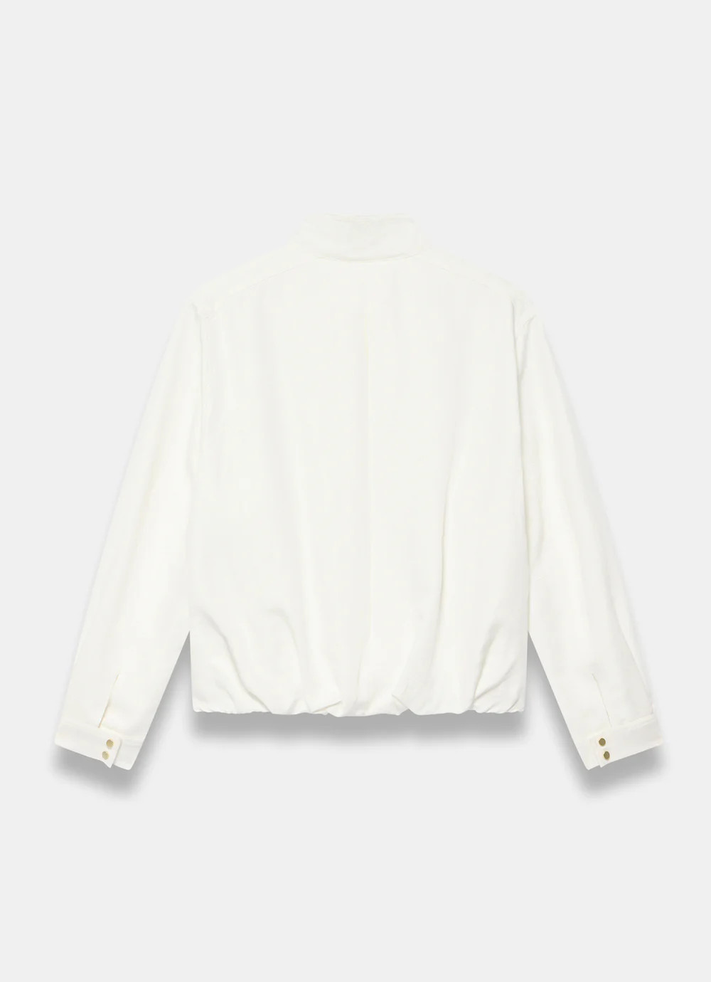 White Linen Blend Bomber Jacket | Mint Velvet