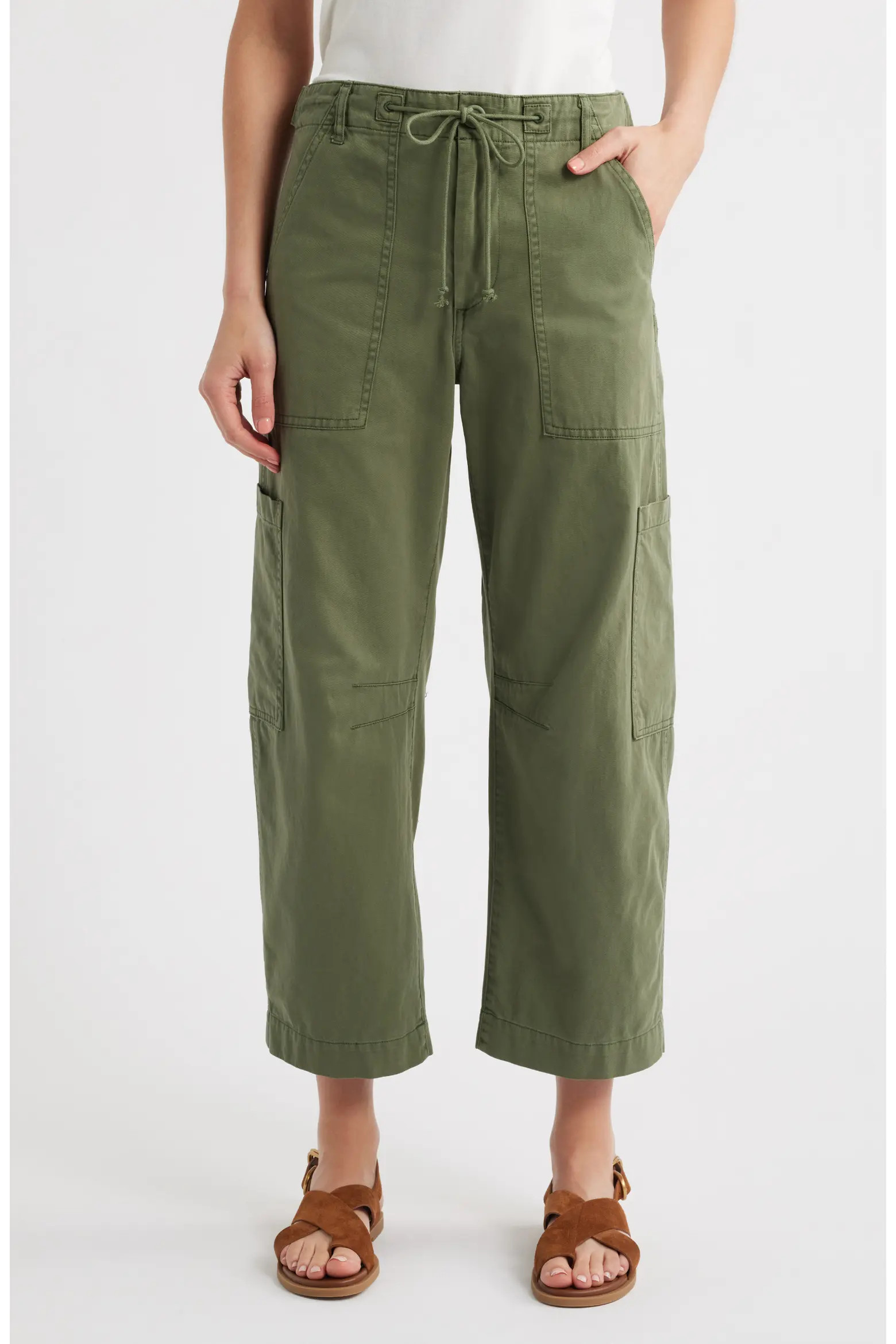 Sabrina High Waist Barrel Twill Utility Pants (Women) | Nordstrom | Nordstrom