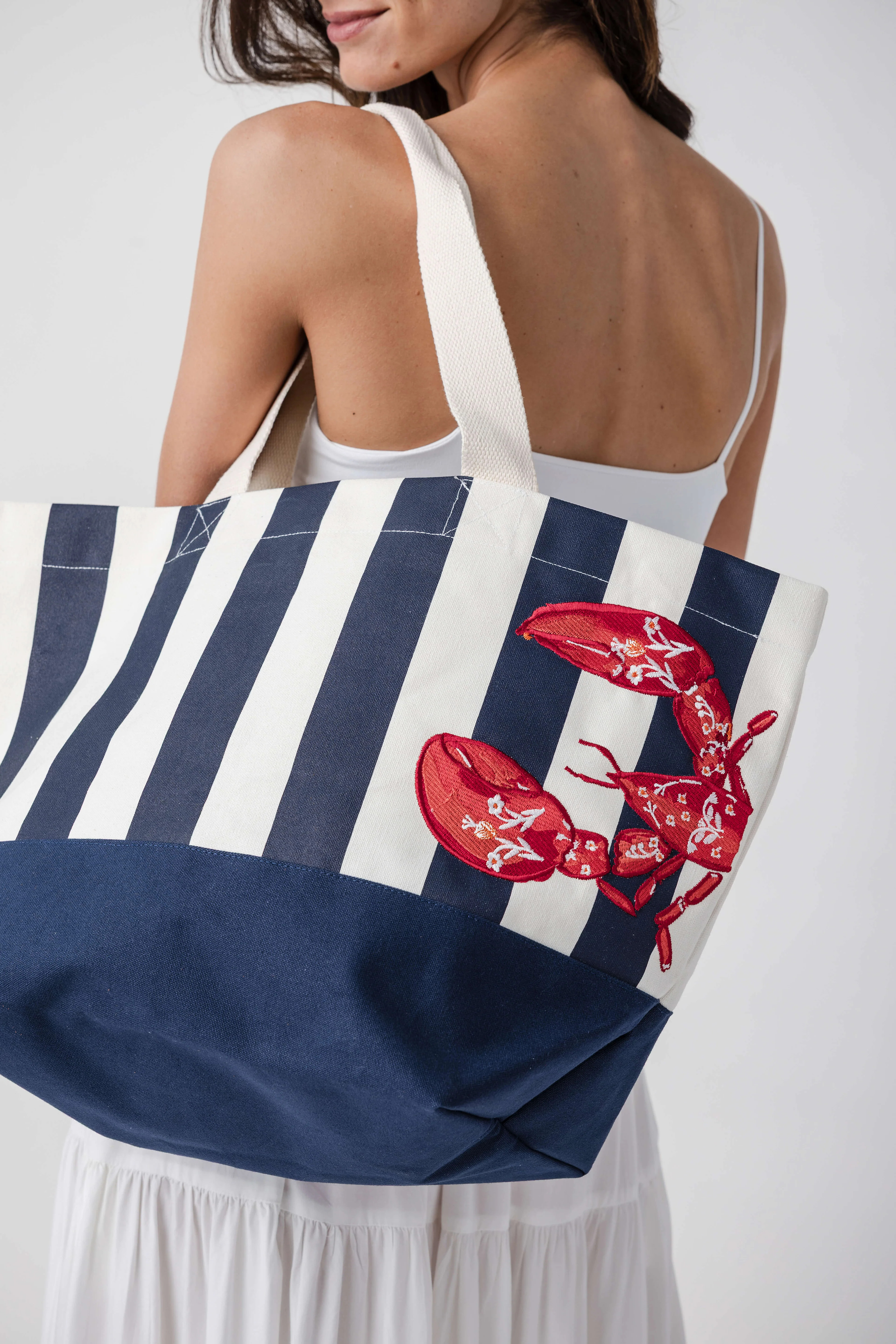 Shiraleah Lobster Striped Tote | Social Threads