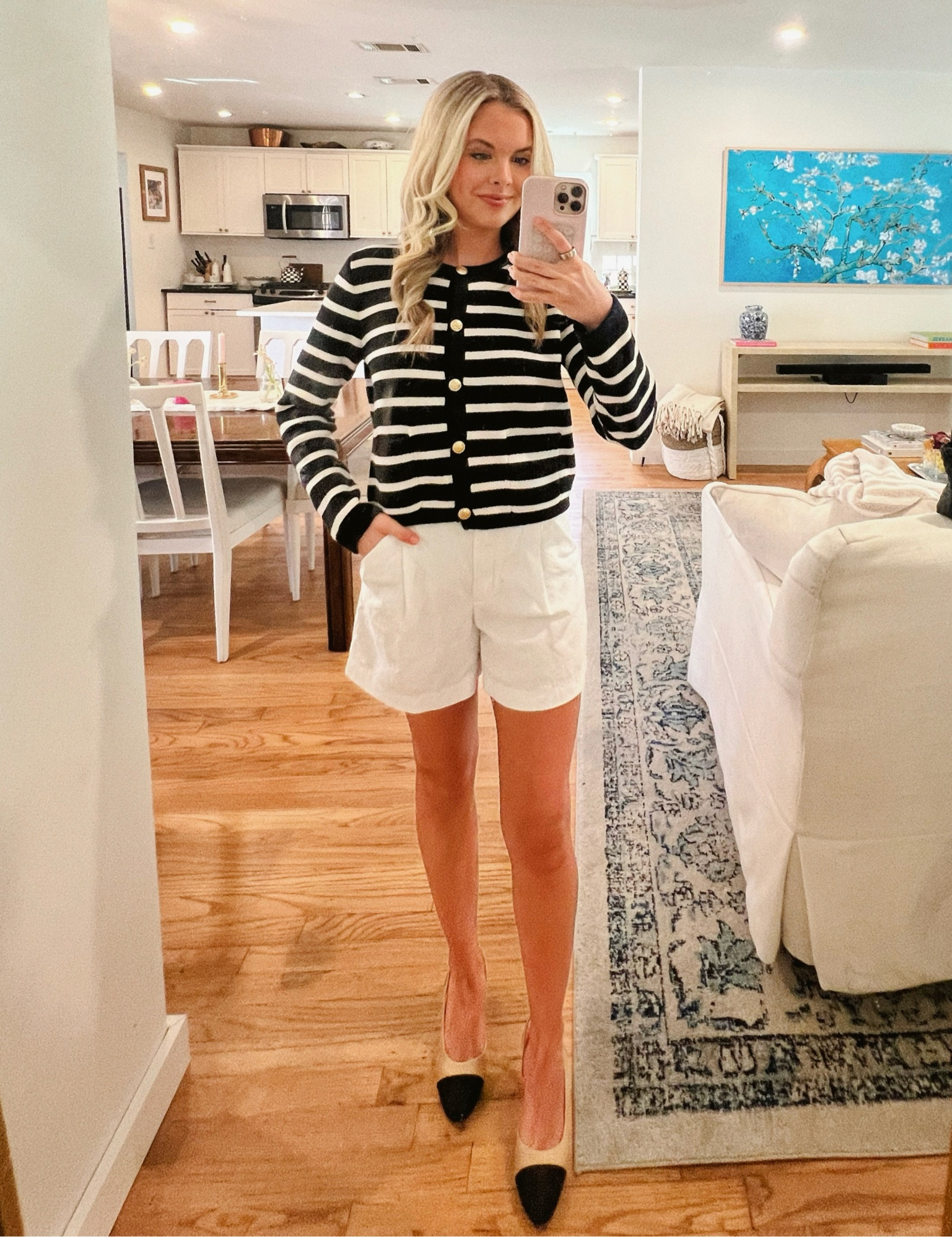 finally warmer weather so breaking out my all time favorite linen shorts! these are true to size and go with everything 

#LTKstyletip #LTKSeasonal #LTKworkwear