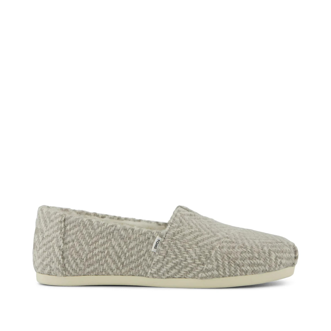 Womens Alpargata Classic Drizzle Grey Herringbone Faux Fur | Toms EMEA