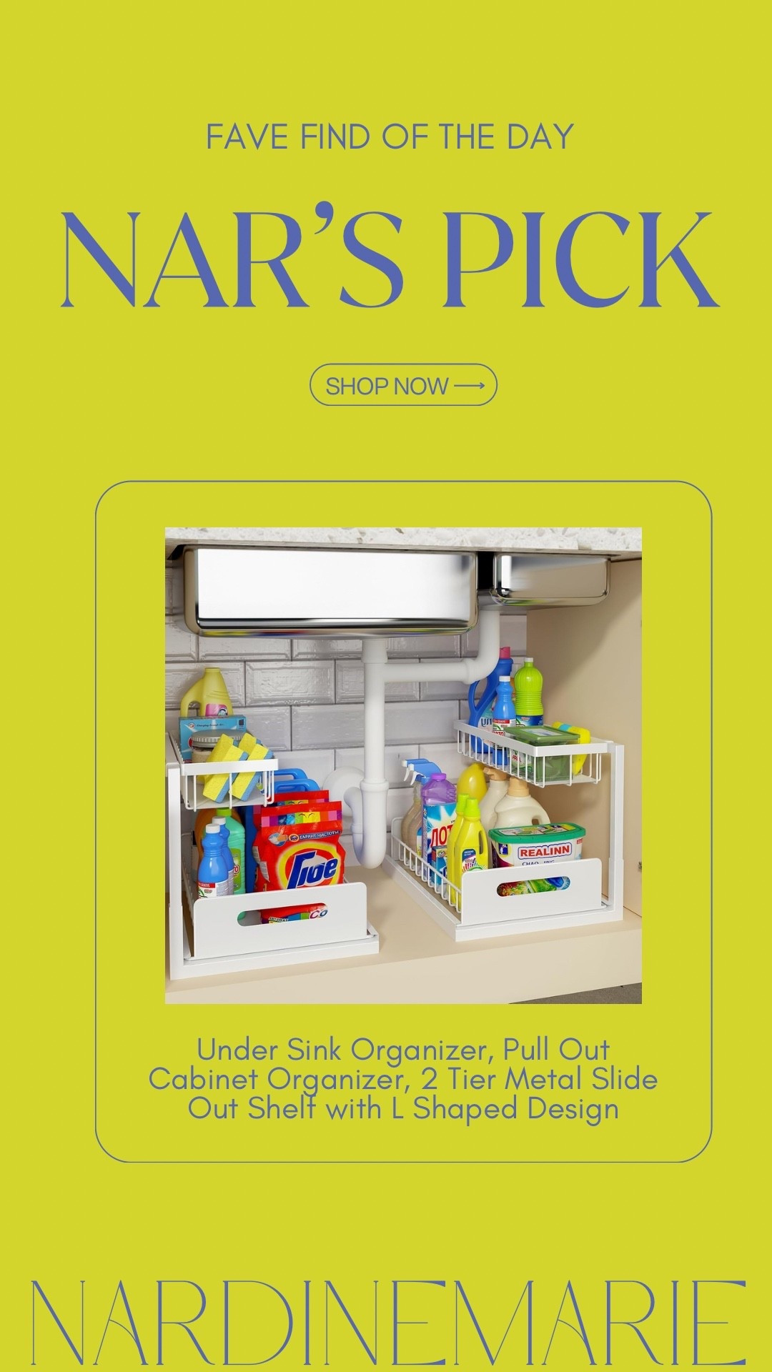 THIS MADE MY SPACE 10X MORE ORGANIZED 🤯

Under sink organizer with pull-out shelves = GAME CHANGER

The design fits around pipes so you maximize every inch! No more digging through clutter—everything slides out smoothly 😮‍💨

I use this for cleaning supplies & it keeps everything neat, visible & easy to grab ✨

home organization, under sink organizer, amazon home finds, cabinet storage, organization hacks, space saving, kitchen organization, bathroom storage, home essentials, declutter

#LTKHome