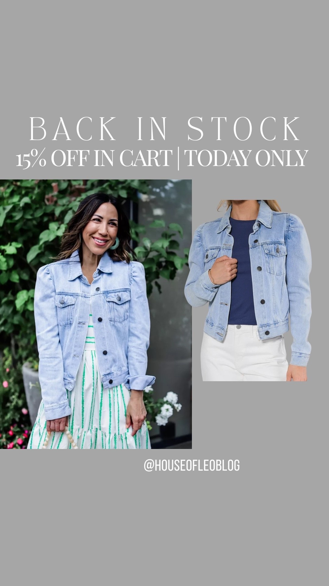 Small denim jacket. 15% off in cart today only.

#LTKSaleAlert #LTKOver40